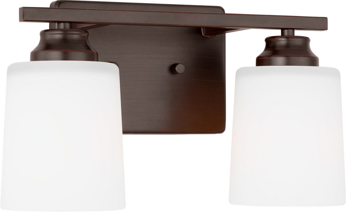 Generation Lighting Vinton 2 light bronze bath vanity wall light