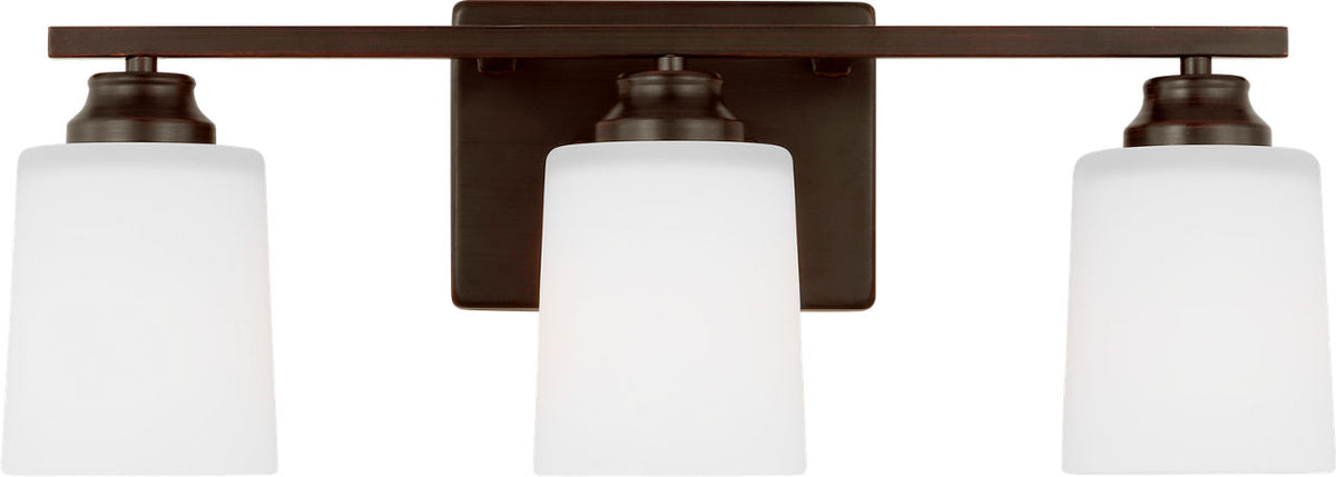 Generation Lighting Vinton 3 light bronze bath vanity wall light