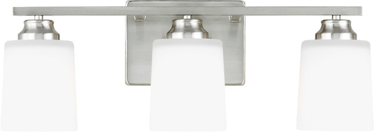 Generation Lighting Vinton 3 light brushed nickel bath vanity wall light