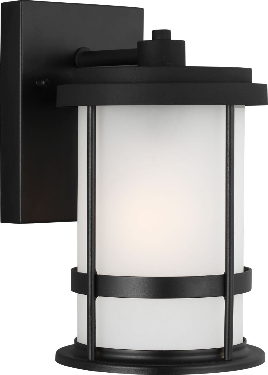 Generation Lighting Wilburn black outdoor wall lantern