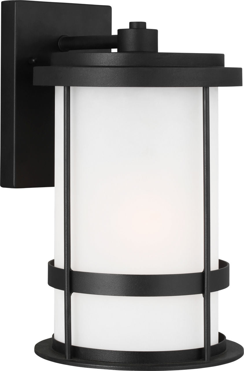 Generation Lighting Wilburn 1 light black wall lantern