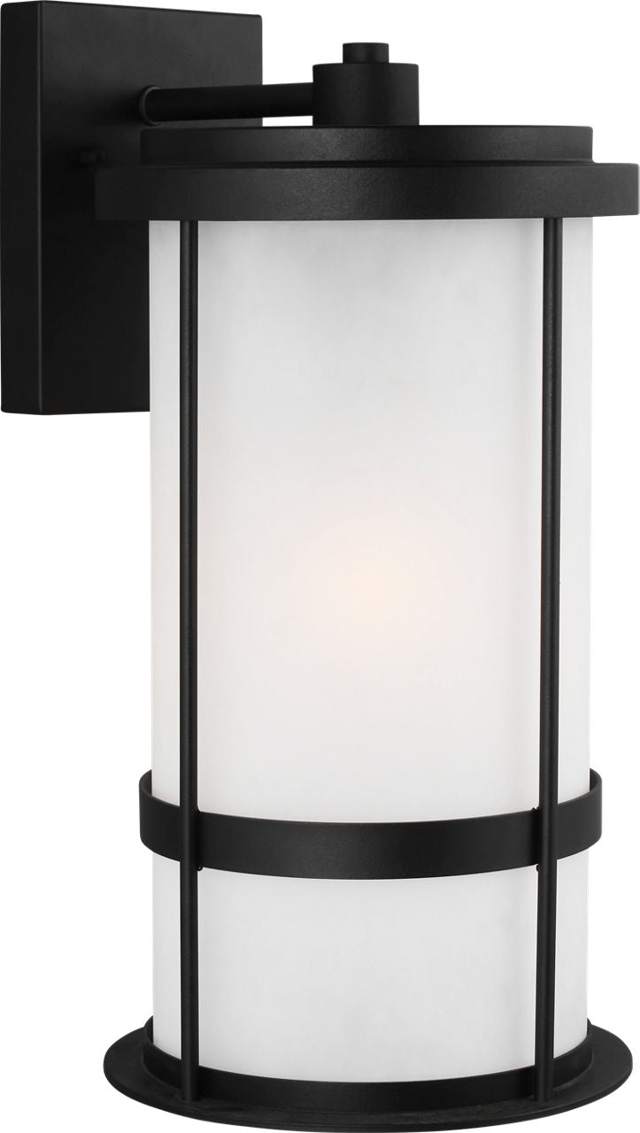 Generation Lighting Wilburn black outdoor wall lantern