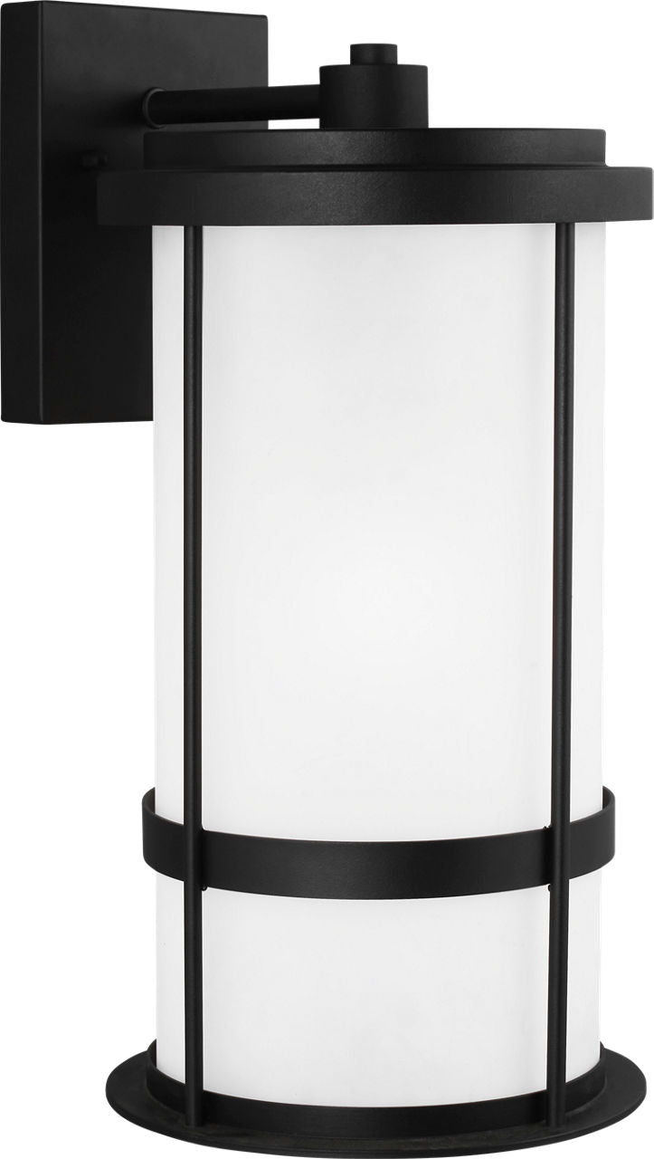 Generation Lighting Wilburn black outdoor wall lantern