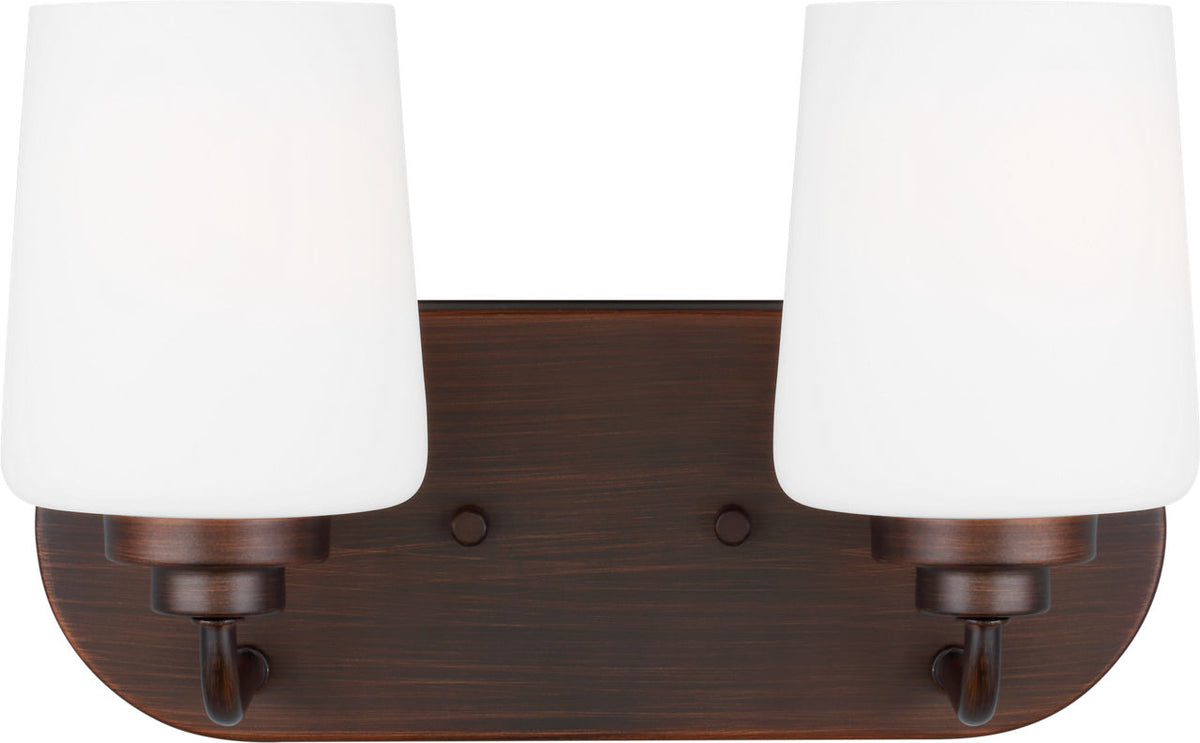 Generation Lighting Windom 2 light bronze bath vanity wall light