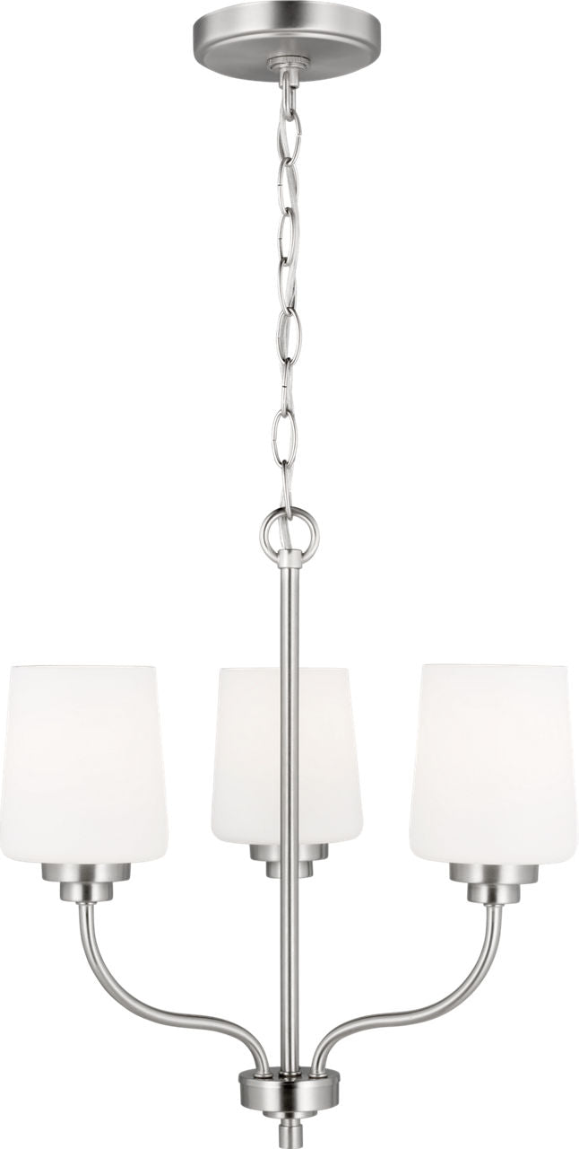 Generation Lighting Windom 3 Light 18 inch Brushed Nickel Chandelier Ceiling Light