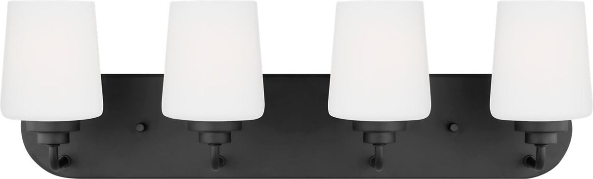 Generation Lighting Windom 4 light midnight black bath vanity wall light