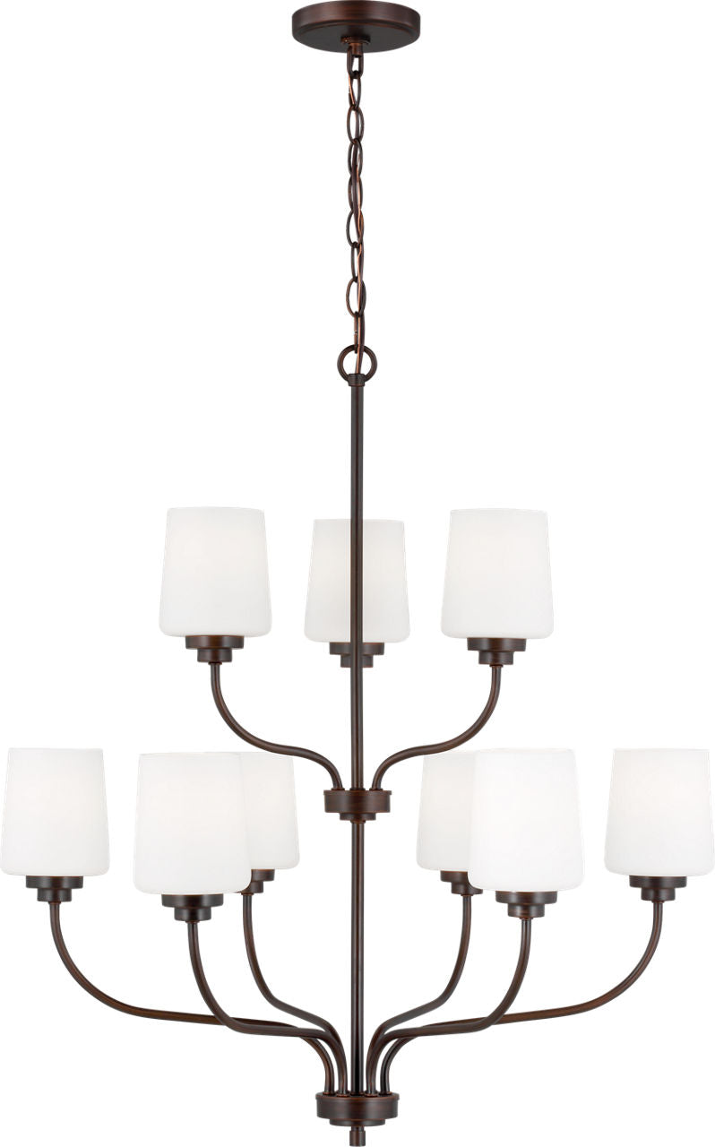 Generation Lighting Windom 9 light bronze chandelier ceiling light