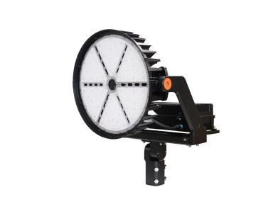 MaxLite SHF1200U-40NLKPR7 LED Sports High Output Flood Light 1200W, 120-277V, 10K Surge Protector, Narrow (20 Degrees), 4k, Black, Knuckle Slipfitter, 7-pin Photocell Receptacle