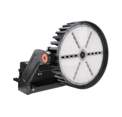 MaxLite SHF515U-50MNLY Sports/high Output Flood Light 515W, 120-277V, 10K Surge Protector, Medium Narrow (40 Degrees), 5000K, Black, Yoke