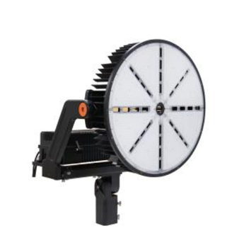 MaxLite SHF620U-50MWLKRPC Sports/high Output Flood Light - 620W, 120-277V, 10K Surge Protector, Medium Wide (60 Degrees), 5000K, Black, Knuckle Slipfitter, Nema 3-Pin Photocell Receptacle