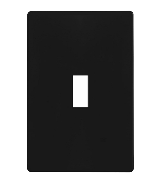 Enerlites SI8811-BK 1-Gang Screwless Blank Wall Plate Child Safe Blank Device Outlet Cover, Black Finish