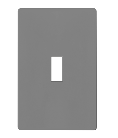 Enerlites SI8811-GY 1-Gang Screwless Blank Wall Plate Child Safe Blank Device Outlet Cover, Gray Finish