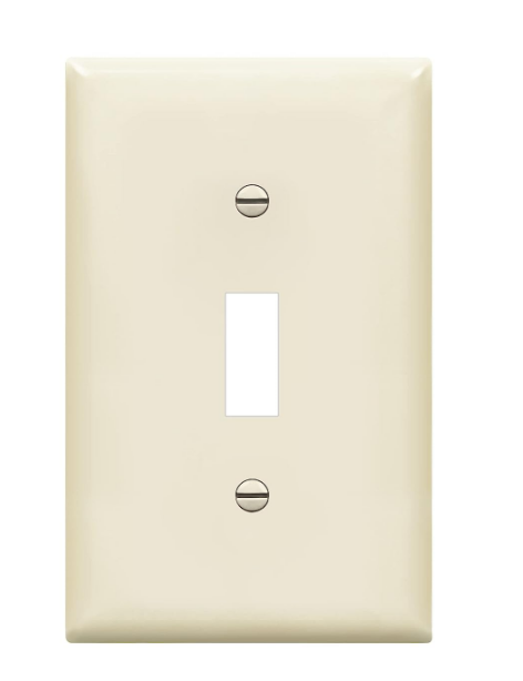 Enerlites SI8811-LA 1-Gang Screwless Blank Wall Plate Child Safe Blank Device Outlet Cover, Light Almond Finish
