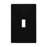 Enerlites SI8811A-BK Antimicrobial Toggle Switch Wall Plate, 1-Gang, Screwless, Black