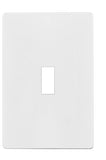 Enerlites SI8811A-W Antimicrobial Toggle Switch Wall Plate, 1-Gang, Screwless, White