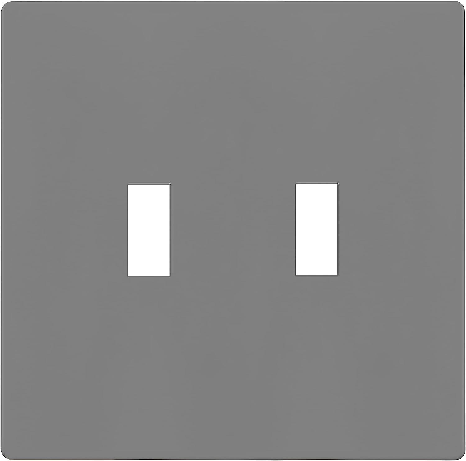 Enerlites SI8812-GY 2-Gang Double Toggle Wall Plate Child Safe Switch Cover, Gray Finish