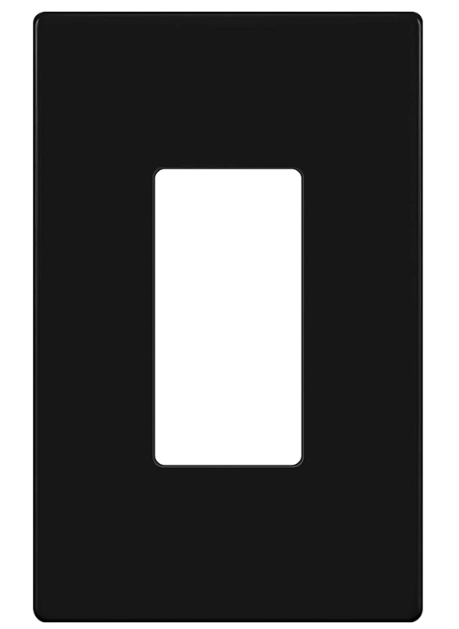 Enerlites SI8831M-BK One-Gang Screwless Decorator Wall Plate Child Safe Outlet Cover, Med-Size, Black