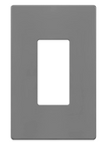 Enerlites SI8831M-GY One-Gang Screwless Decorator Wall Plate Child Safe Outlet Cover, Med-Size, Gray