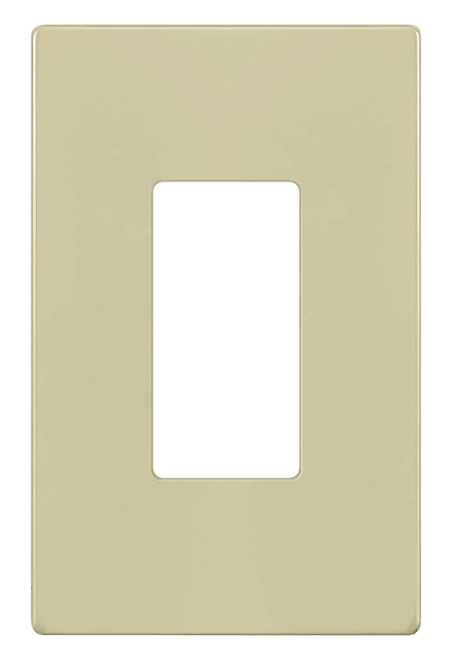 Enerlites SI8831M-I One-Gang Screwless Decorator Wall Plate Child Safe Outlet Cover, Med-Size, Ivory
