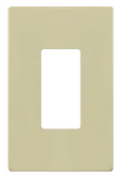 Enerlites SI8831M-I One-Gang Screwless Decorator Wall Plate Child Safe Outlet Cover, Med-Size, Ivory