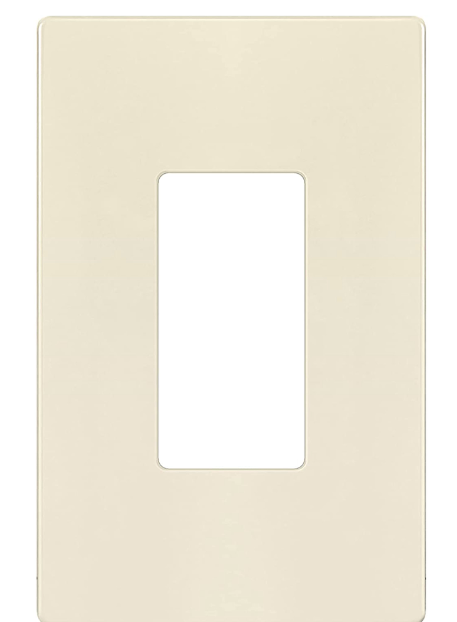 Enerlites SI8831M-LA One-Gang Screwless Decorator Wall Plate Child Safe Outlet Cover, Med-Size, Light Almond