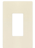 Enerlites SI8831M-LA One-Gang Screwless Decorator Wall Plate Child Safe Outlet Cover, Med-Size, Light Almond