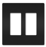 Enerlites SI8832-BK BLACK 2 GANG DECORATOR WALL PLATE