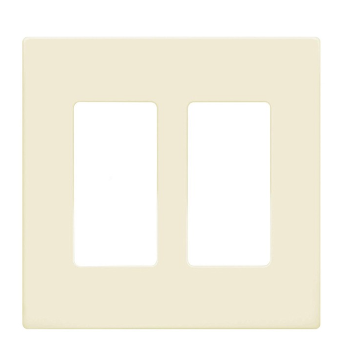 Enerlites SI8832-LA LIGHT ALMOND 2 GANG DECORATOR WALL PLATE