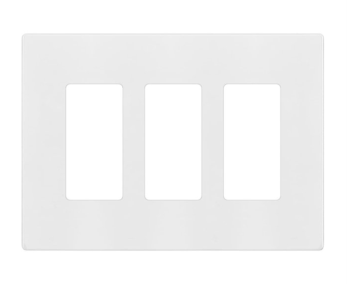 Enerlites SI8833M-W Screwless Decorator Wall Plates Child Safe Outlet Covers, Gloss Finish, Medium Size 3-Gang, Unbreakable Polycarbonate Thermoplastic, White