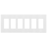 Enerlites SI8836-I 6-Gang Standard Wall Plate, Decora/GFCI, Screwless, Ivory