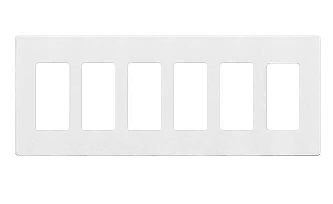 Enerlites SI8836-W Screwless Decorator Wall Plate, Child Safe Outlet Covers, 6-Gang, Unbreakable Polycarbonate Thermoplastic, Glossy, White
