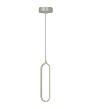 AFX Lighting SIEP12LAJD1NP Sienna 12" Led Pendant Light - 27k / 3k / 35k / 4k / 5k - 120v - Painted Nickel Finish