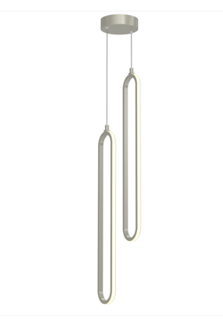 AFX Lighting SIEP24LAJD1NPRND2 Sienna 24" Led 2-Light Pendant Light - 27k / 3k / 35k / 4k / 5k - 120v - Painted Nickel Finish