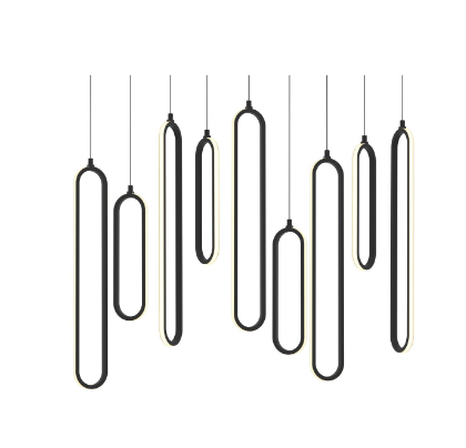 AFX Lighting SIEP99LAJD1BKLNR9 Sienna 36 Inch LED Linear Pendant Light, Watt 135W, Selectable 5CCT, Black Finish