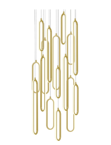 AFX Lighting SIEP99LAJD1GDRND16 Sienna 24 Inch LED Round Pendant Light, Watt 232W, Selectable 5CCT, Gold Finish