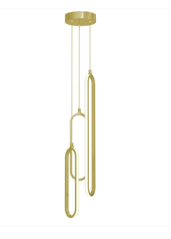 AFX Lighting SIEP99LAJD1GDRND3 Sienna 3-Light Led Pendant Light - 27k / 3k / 35k / 4k / 5k - 120v - Gold Finish