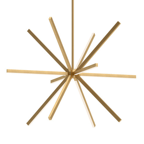 Kuzco Lighting CH14356-BG-UNV Sirius 56-in Chandelier Ceiling Light - CCT: 3000K - Finish: Brushed Gold