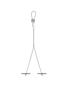 EnvisionLED SK-20FT-Y-LC-PD 20-ft, Paddle Suspension Kit, Adjustable Length, Steel