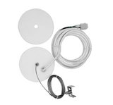 EnvisionLED SK-6FT-CPR-1WR-WH Suspension Kit 6' Canopy Top 1 Wire (2 pcs), White Finish