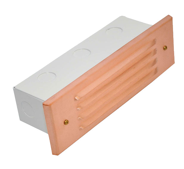 Focus Industries SL04LEDP120VSBCOP LED Brick Light 4 Louvers - Wattage: 4W - Color Temperature: 2800K - Voltage: 120V - Sand Blast Lens - Finish: Copper