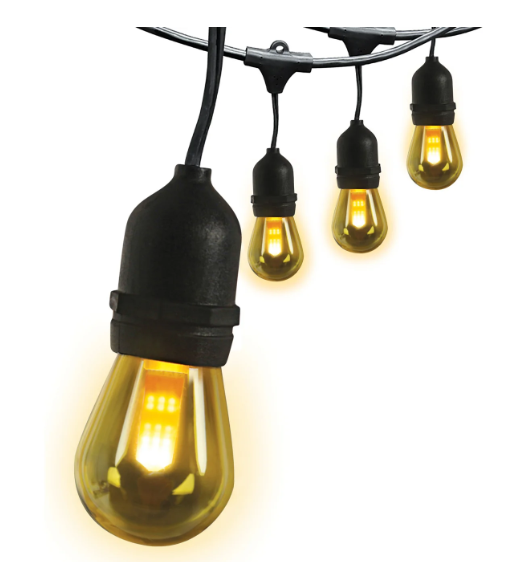 Feit Electric SL12-6/FLAME 6-Light 12 ft. String Light With LED Flame Bulbs Color Temperature 1800K, Wattage 2W, Voltage 120V Pack 1