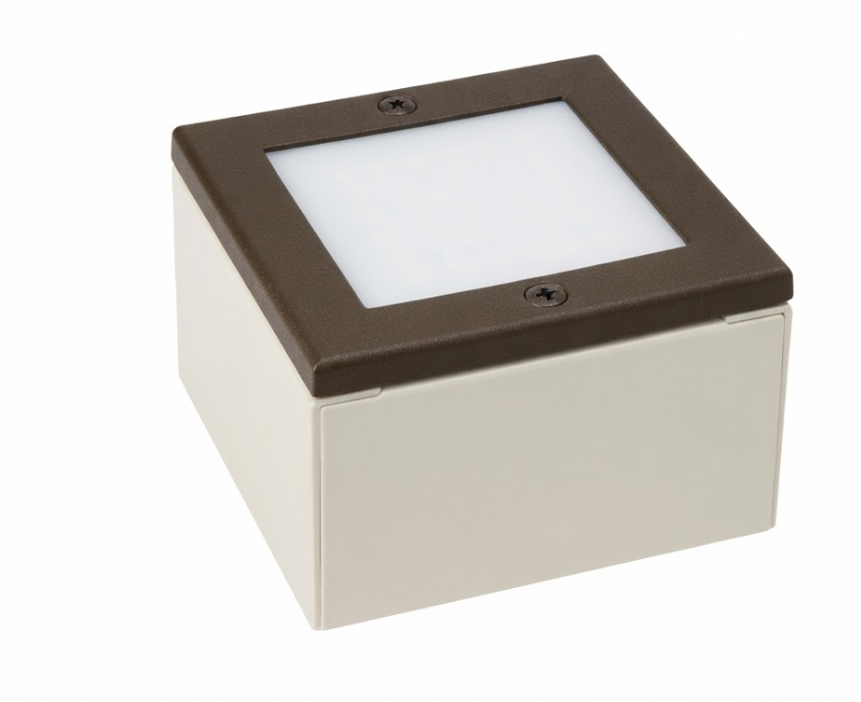 Focus Industries SL4444LEDSBRT 4" x 4" LED Paver Light - Wattage: 2W - Color temperature: 3000K - Finish: Bronze Texture