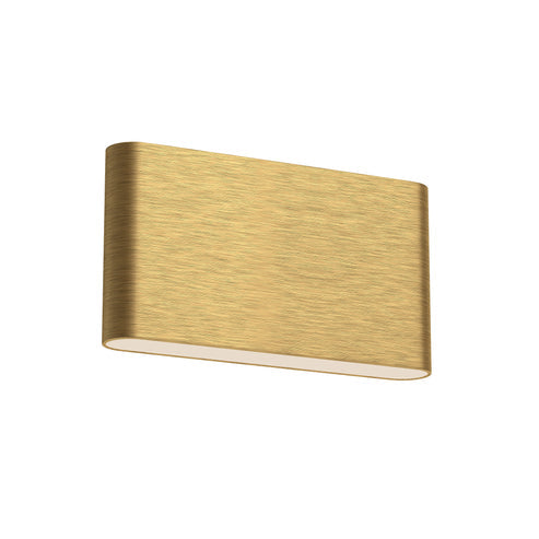 Kuzco Lighting AT6510-BG-UNV Slate 10-in All-terior Up/Down Wall Light - CCT: 3000K -  Finish: Brushed Gold