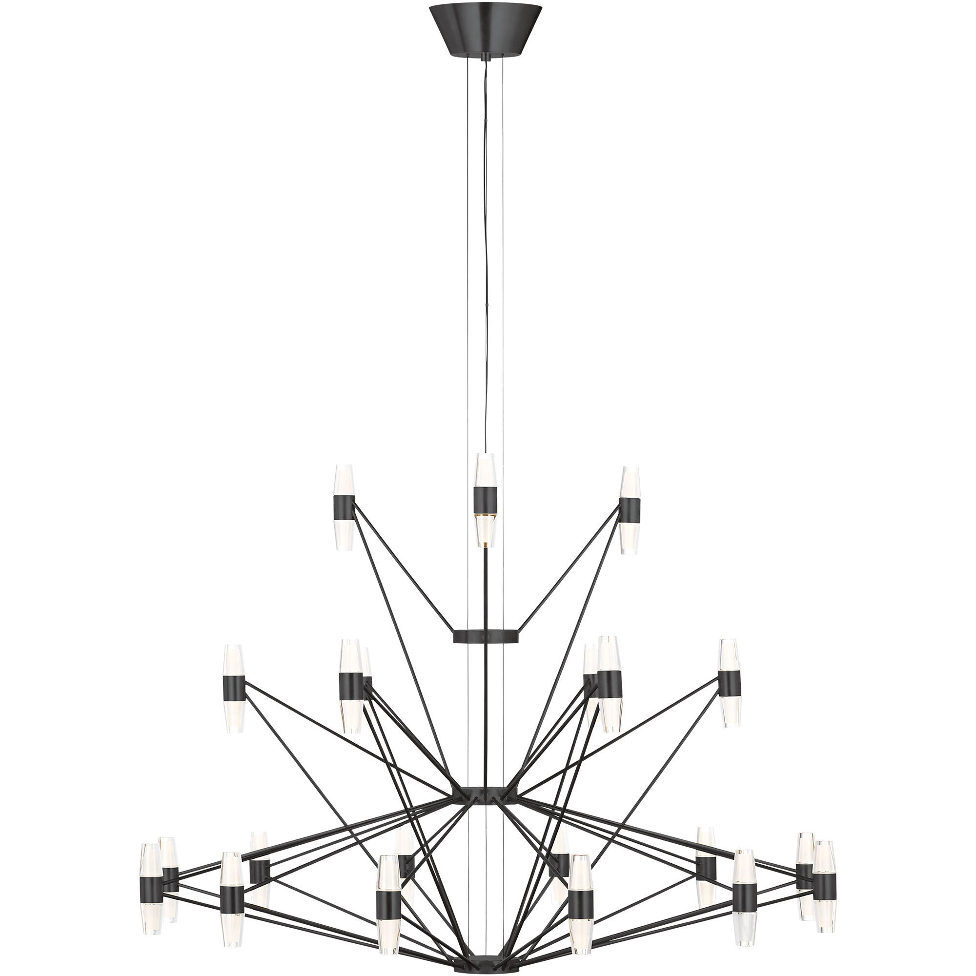 Visual Comfort Architectural SLCH24627BZ Sean Lavin 46 inch Lassell 42 Light Chandelier Ceiling Light, 120V-277V, Color Temperature 2700K, 7854 Lumens, Bronze Finish