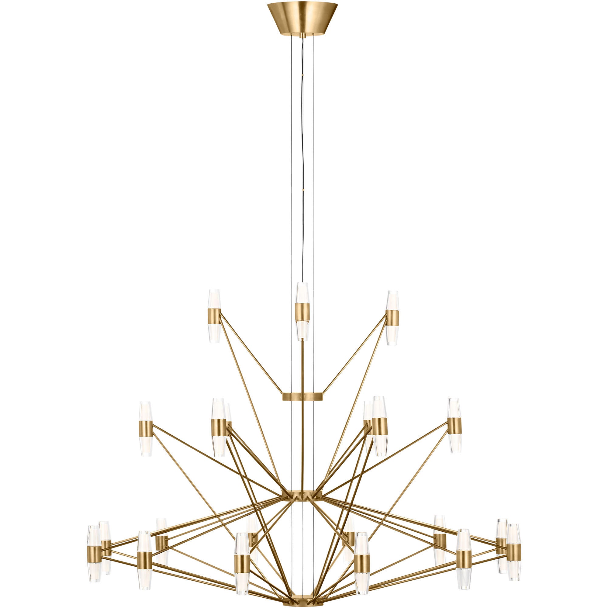 Visual Comfort Architectural SLCH24627NB Sean Lavin 46 inch Lassell 42 Light Chandelier Ceiling Light, 120V-277V, Color Temperature 2700K, 7854 Lumens, Natural Brass Finish