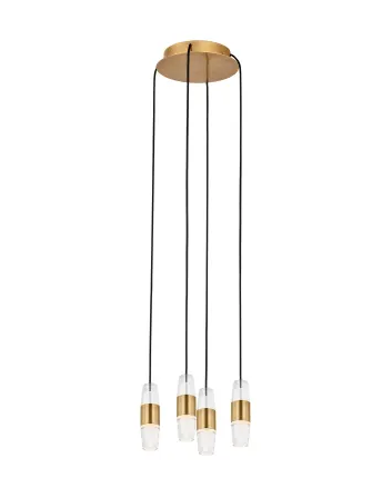 Visual Comfort Architectural SLCH38327NB Sean Lavin Lassell 4 Light 10.3 inch Natural Brass Chandelier Ceiling Light, 14.4W, 2700K