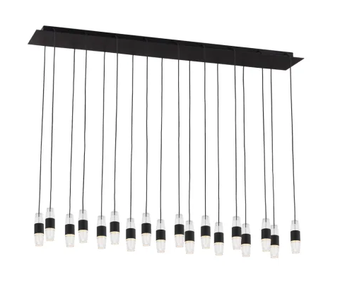 Visual Comfort Architectural SLCH38627B-277 Sean Lavin Lassell 18 Light 10.8 inch Nightshade Black Chandelier Ceiling Light in 277V, 2700K, 64.8W