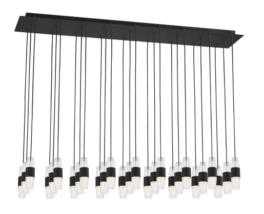 Visual Comfort Architectural SLCH38727B-277 Sean Lavin Lassell 27 Light 12.6 inch Nightshade Black Chandelier Ceiling Light in 277V, 2700K, 97.2W