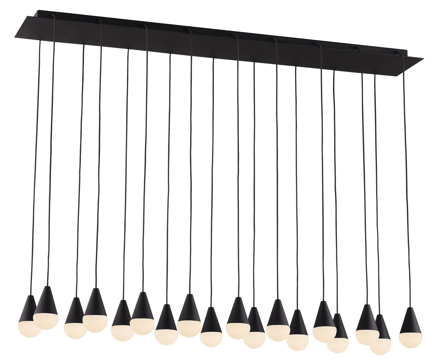 Visual Comfort Architectural SLCH51630B-277 Sean Lavin Cupola 18 Light 11 inch Nightshade Black Chandelier Ceiling Light 4.3W, 3000K, 277V