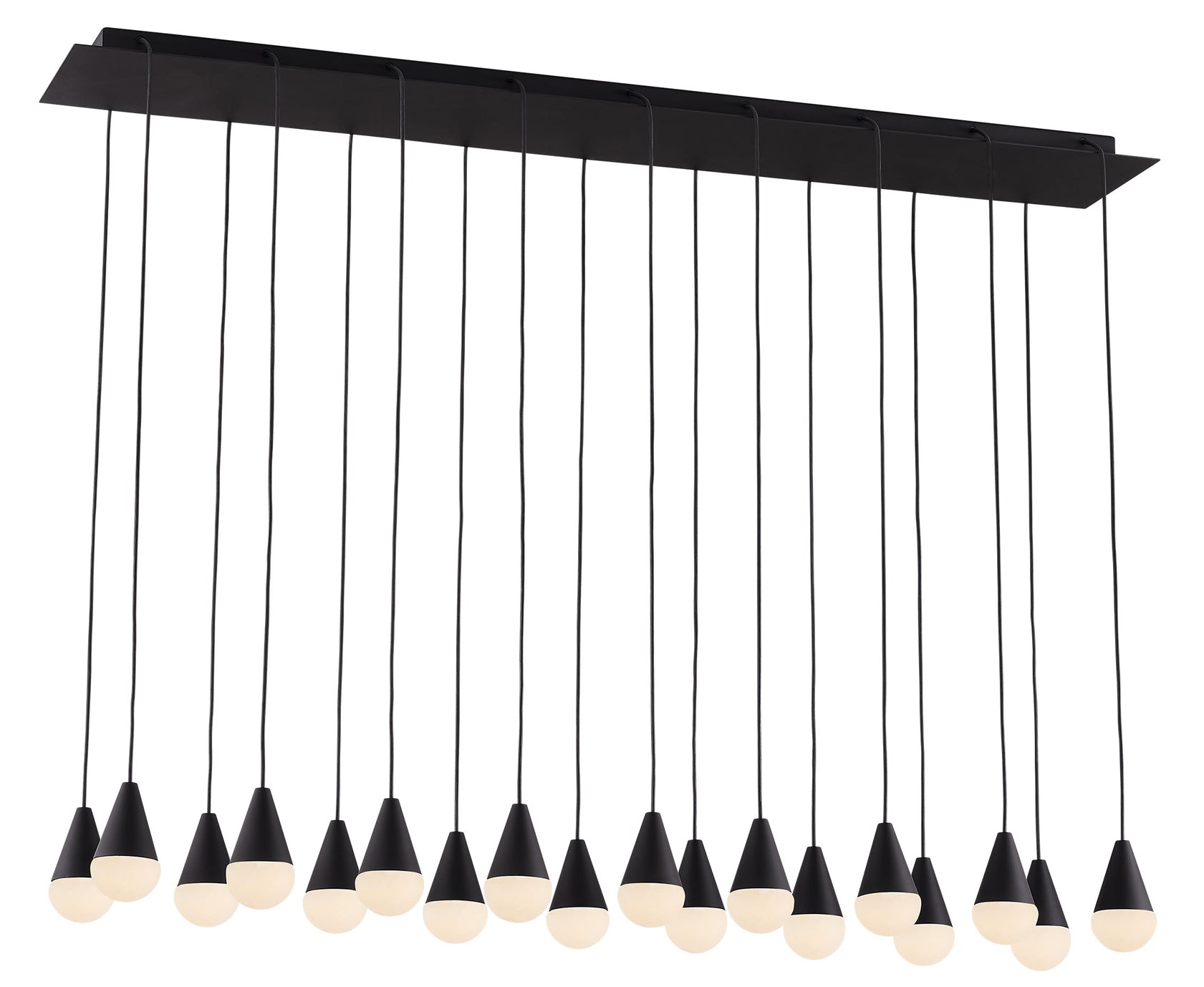 Visual Comfort Architectural SLCH51630B-277 Sean Lavin Cupola 18 Light 11 inch Nightshade Black Chandelier Ceiling Light 4.3W, 3000K, 277V